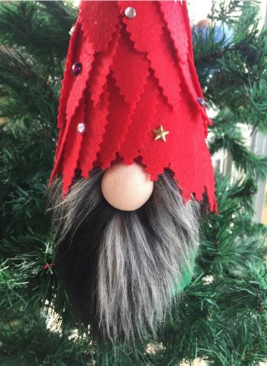 Gnome, Şans Cücesi Yılbaşı Dekoru Kırmızı