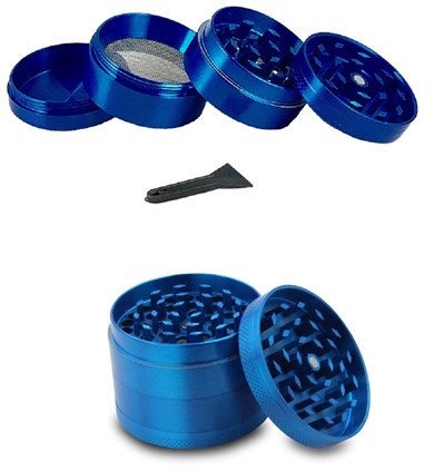 Hipster Deer Grinder Metal Tütün Ayıklayıcı Mavi 50 mm.