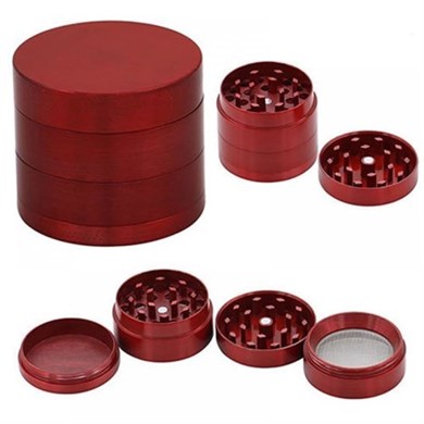 Hipster Deer Grinder Metal Tütün Ayıklayıcı Kırmızı 63 mm.