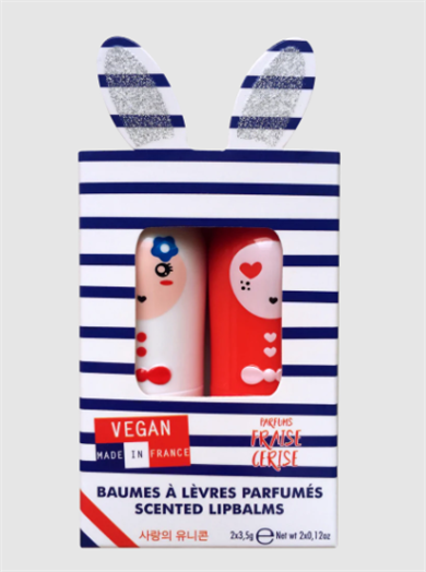 Inuwet Lip Balm 2li Set Baumes a Levres Coffret Duo Glitter Paris