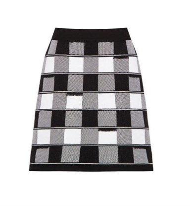 Knitss Triko Mini Etek Dama Desenli