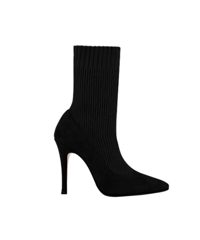 Knitss Triko Bootie Stiletto Siyah