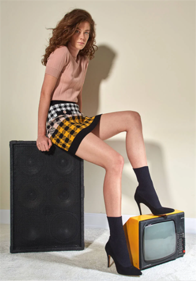 Knitss Triko Bootie Stiletto Siyah