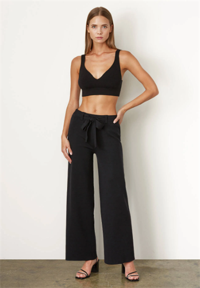 Knitss Triko Crop Merino Yün  Siyah