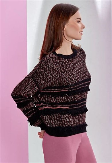 Knitss Triko Kazak Püskül Detaylı