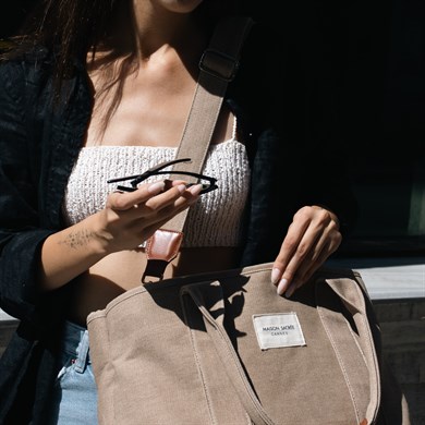 Maison Sacrée Large Omuz Çantası Miramar Bej