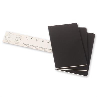 Moleskine Defter Cahiers 13 x 21 cm. Siyah Çizgili