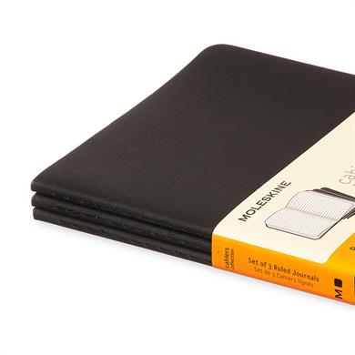Moleskine Defter Cahiers 13 x 21 cm. Siyah Çizgili