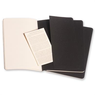 Moleskine Defter Cahiers 13 x 21 cm. Siyah Çizgili
