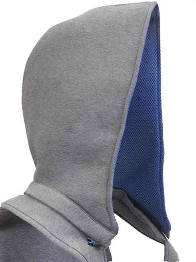 Morikukko Grey Basic Blue Çıkabilir Kapüşonlu Sırt Çantası