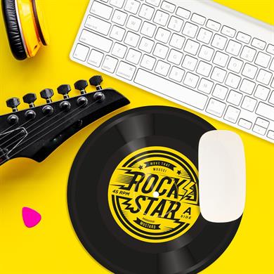 Mustard Mousepad Rock N Roll