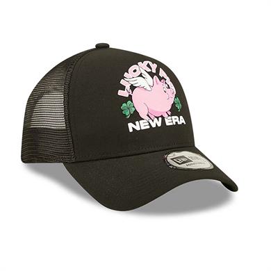 New Era Şapka 940 AF Trucker Repreve Lucky Pig Black