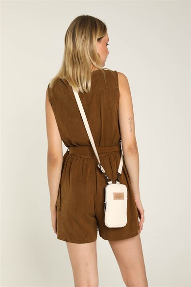 Pupba Omuz, Telefon Çantası Line Krem