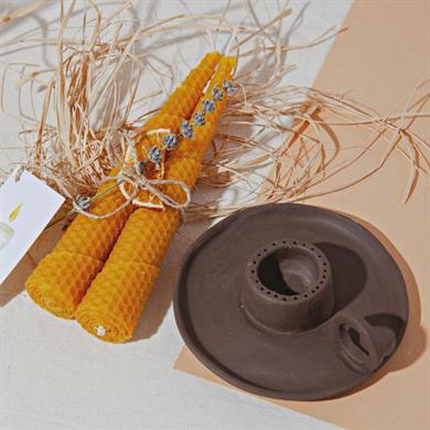 Root Aromaterapi Doğal Balmumu Mum Diagonal 2li