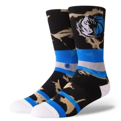 Stance Erkek Basketbol Çorabı NBA Mavs Acid Wash Blue
