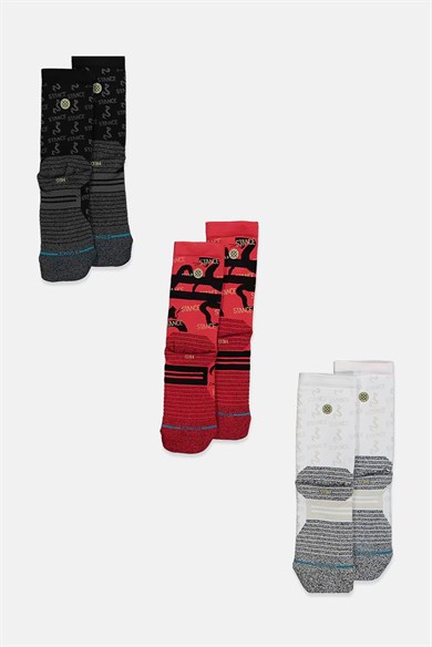 Stance Unisex 3lü Çorap Set Run Repeater Crew Multi