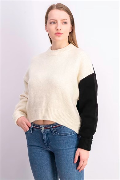 Topshop Kazak Crew Neck Bej