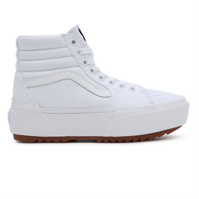 Vans Ayakkabı SK8-HI Stacked Canvas True White