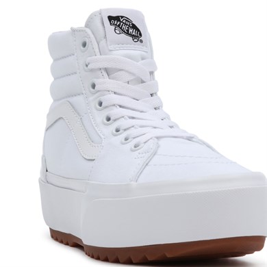 Vans Ayakkabı SK8-HI Stacked Canvas True White