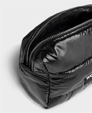 Wouf Makyaj Çantası Toiletry Bag Quilted Black Glossy
