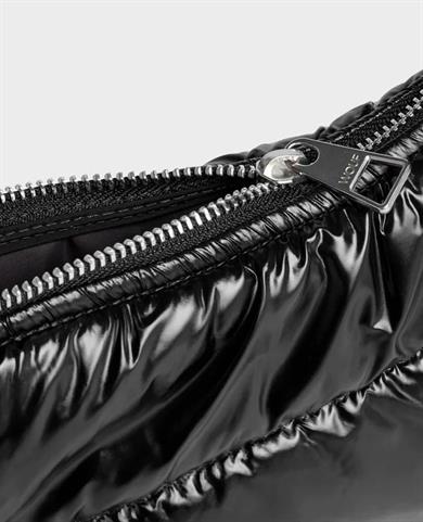Wouf Omuz Çantası Quielted Line Black Glossy