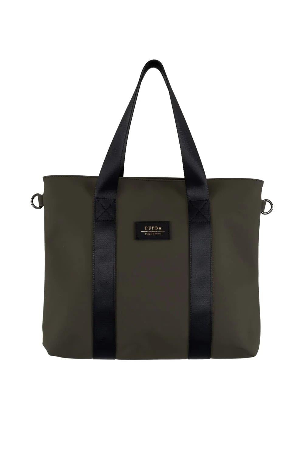 Pupba Omuz Çantası Yaga Large X Tote Bag Deri Haki_PUPTOTEDERİLH