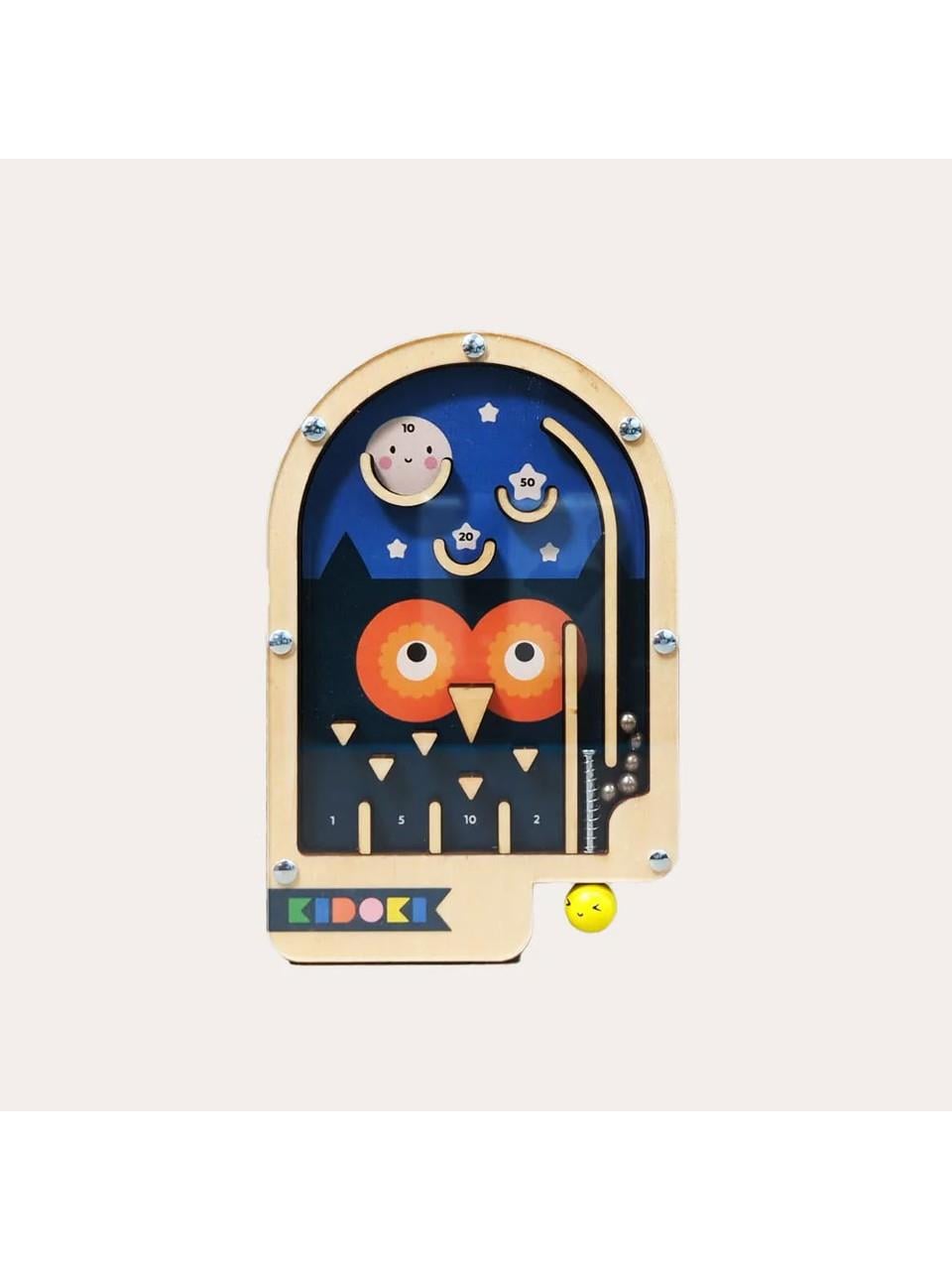 Kikkerland Kidoki Wooden Pinball-Mini Oyun_KID22-A-F