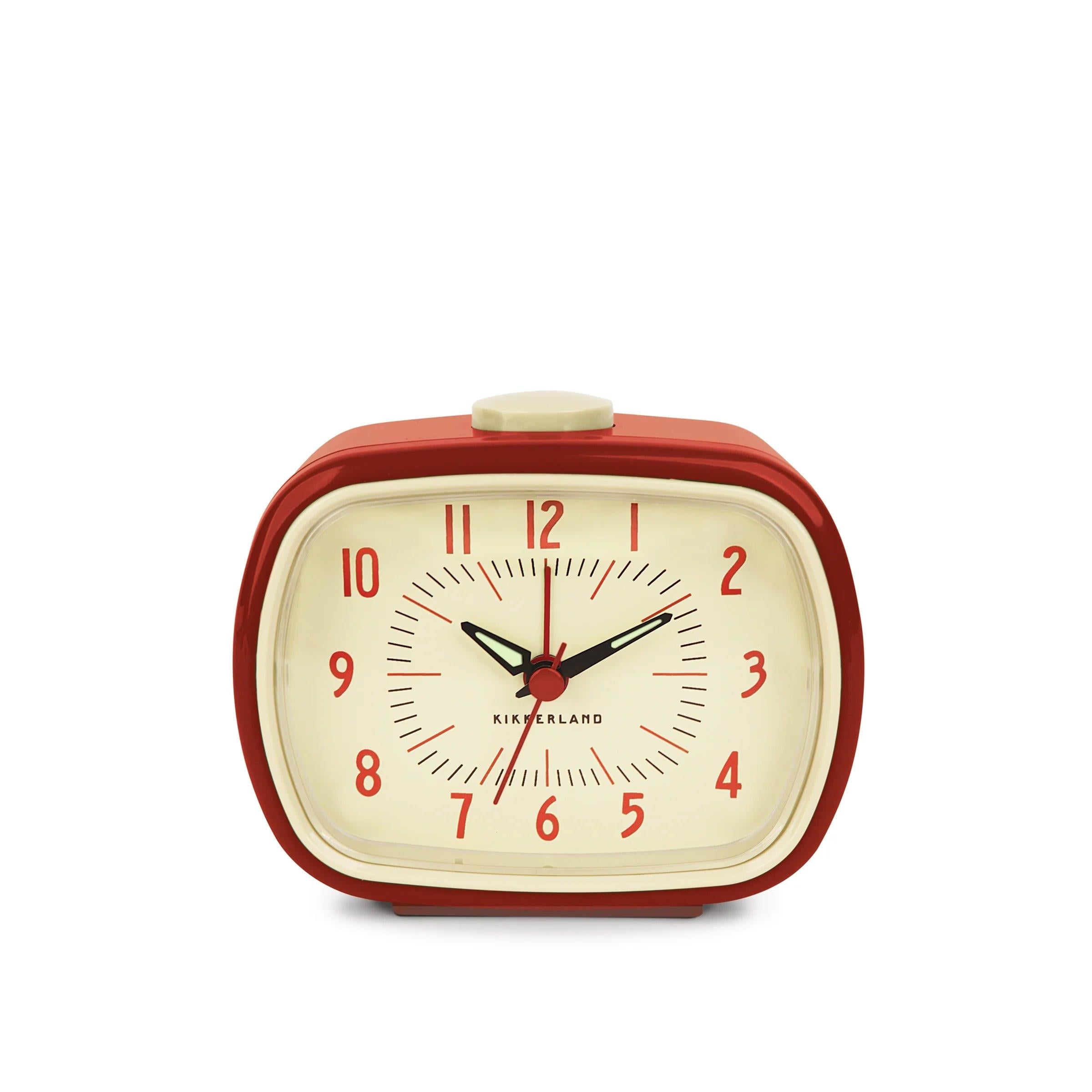 Kikkerland Red Retro Alarm Clock-Retro Çalar Saat Kırmızı_AC08-R