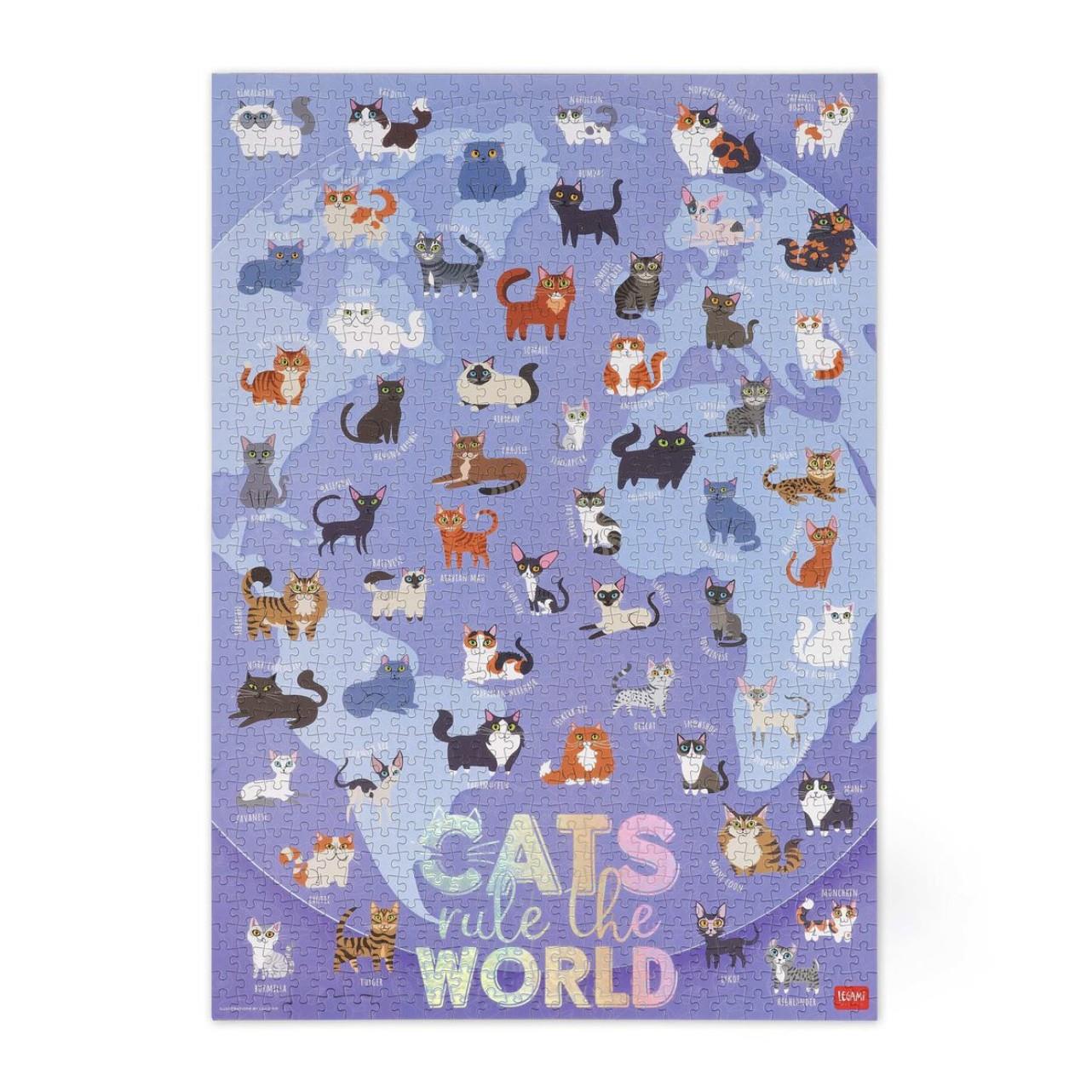Legami 1000 Parça Puzzle Cats Rule The World_PUZ0010