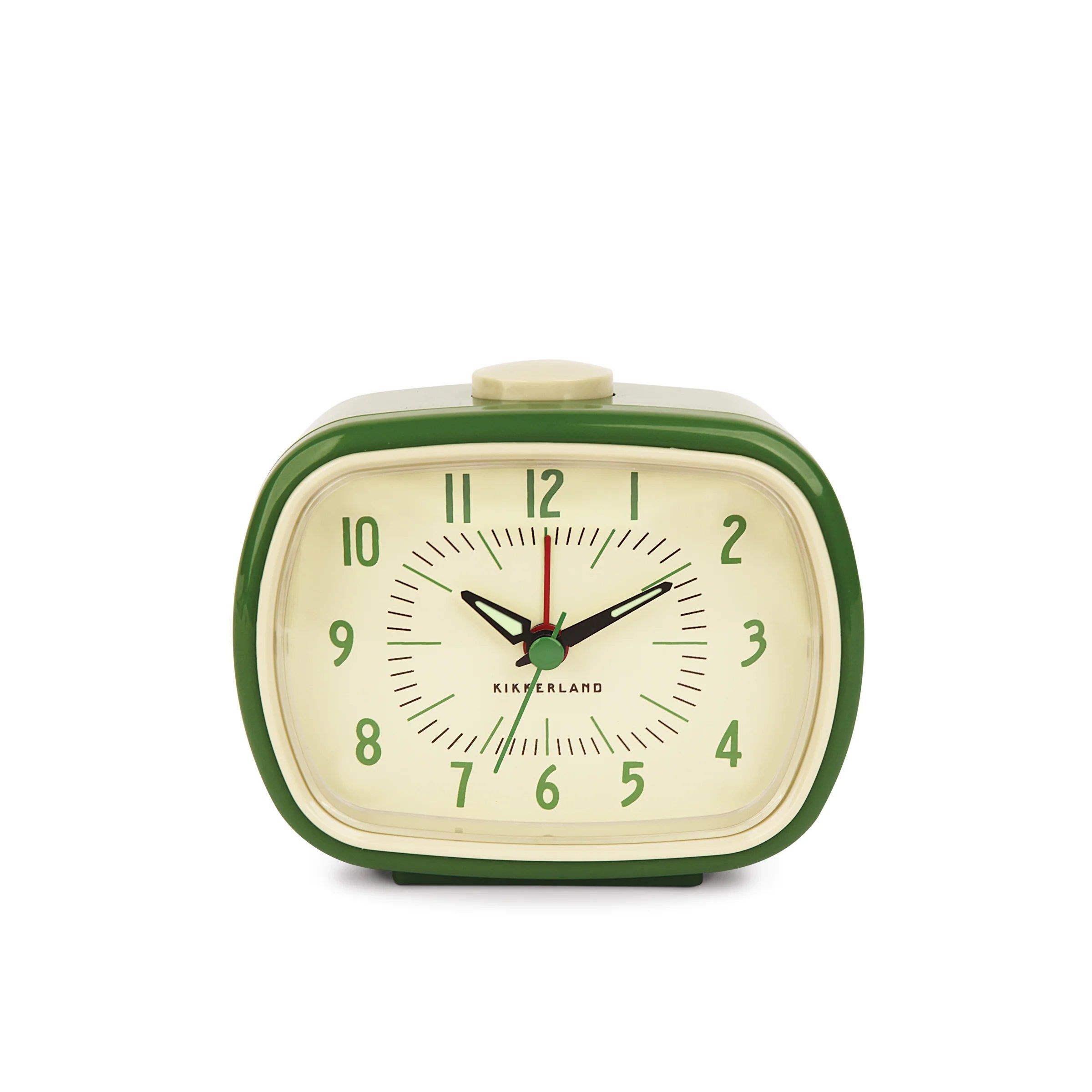 Kikkerland Green Retro Alarm Clock-Retro Çalar Saat Yeşil_AC08-G
