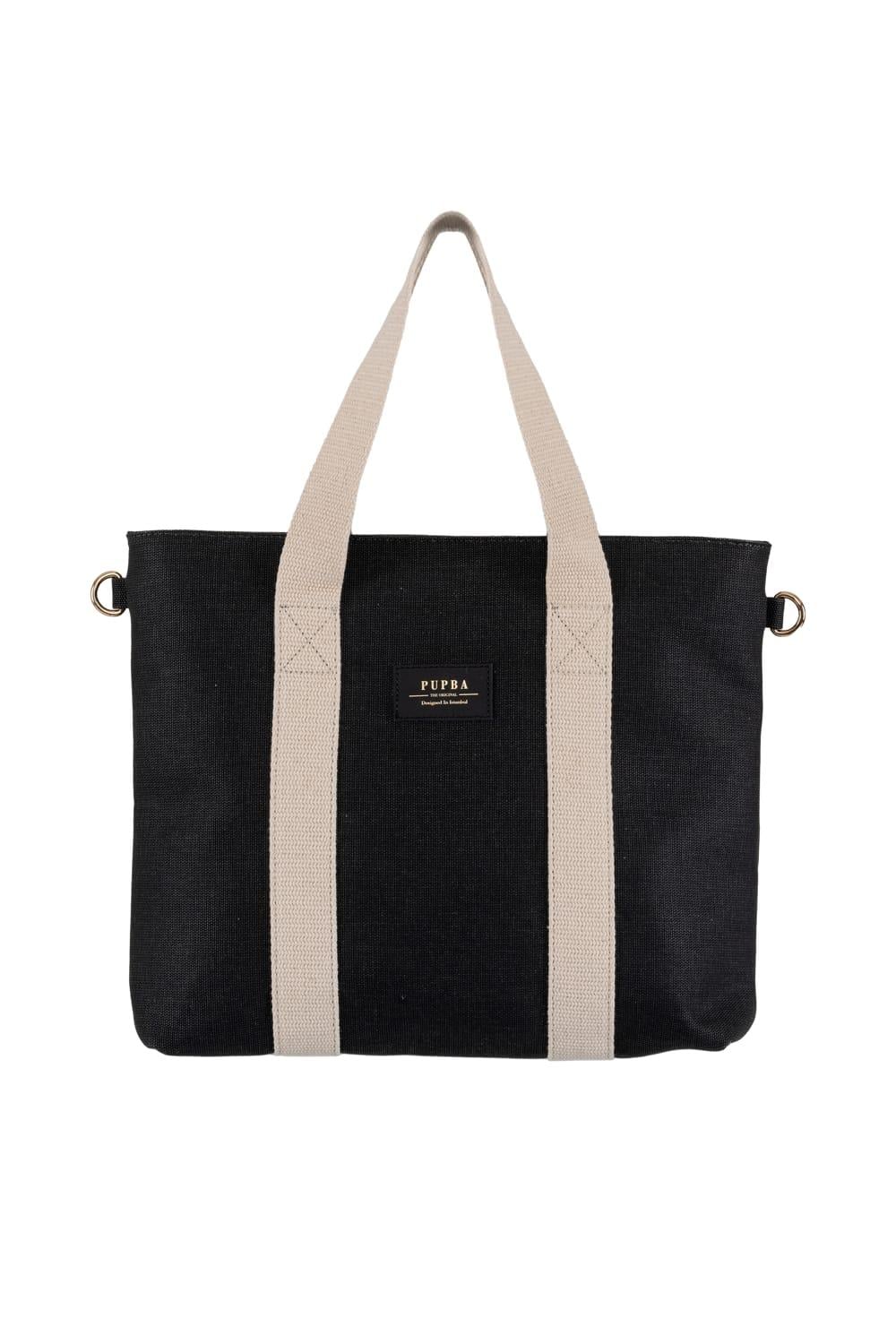 Pupba Omuz Çantası Yaga Large Tote Bag Siyah_PUPTOTELS