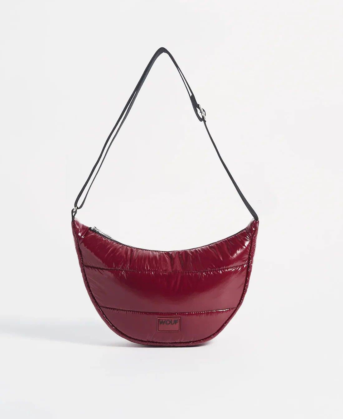 Wouf Omuz Çantası Crossbody Bag Quilted Burgundy Glossy_WGQ240040