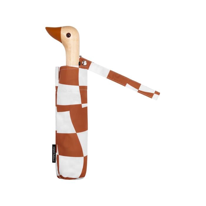 Original Duckhead Duck Kompakt Şemsiye Peanut Butter Checks_CP017