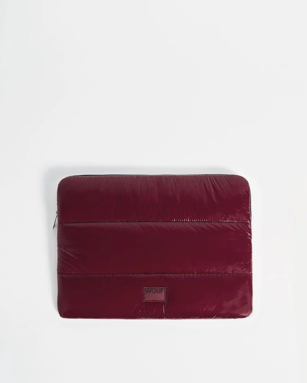 Wouf Laptop Kılıfı Quilted Line Burgundy Glossy 13