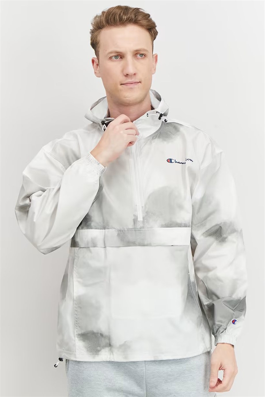 Champion Katlanır Rüzgarlık Windbreker Beyaz / Gri_V1012P-549369-0807