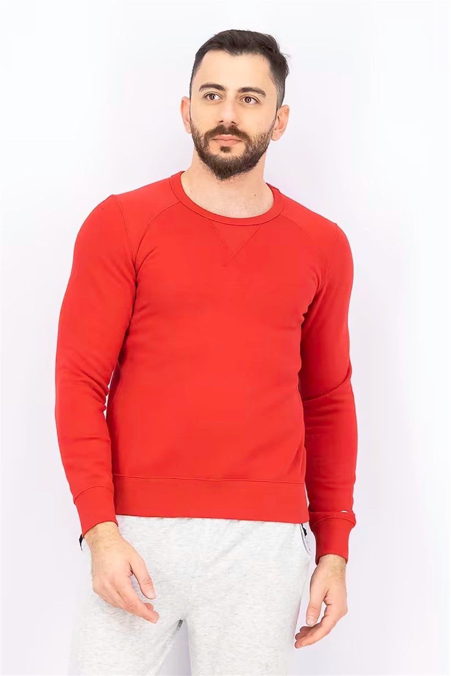 Champion Sweatshirt Round Neck Kırmızı_211957-F18-RS008