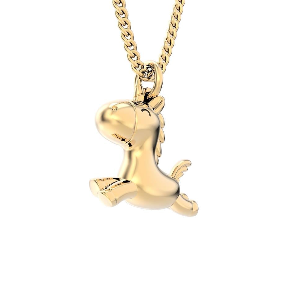 Chocli 18 Ayar Altın Kaplama Kolye Uçan Unicorn_CH0101