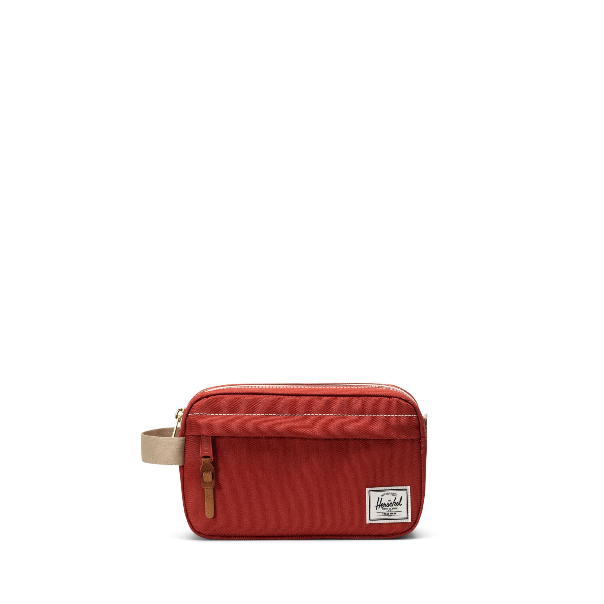Herschel Seyahat, Makyaj, Tıraş Çantası Chapter Small Travel Kit Red Ochre/White Stitch_30063-06284-OS