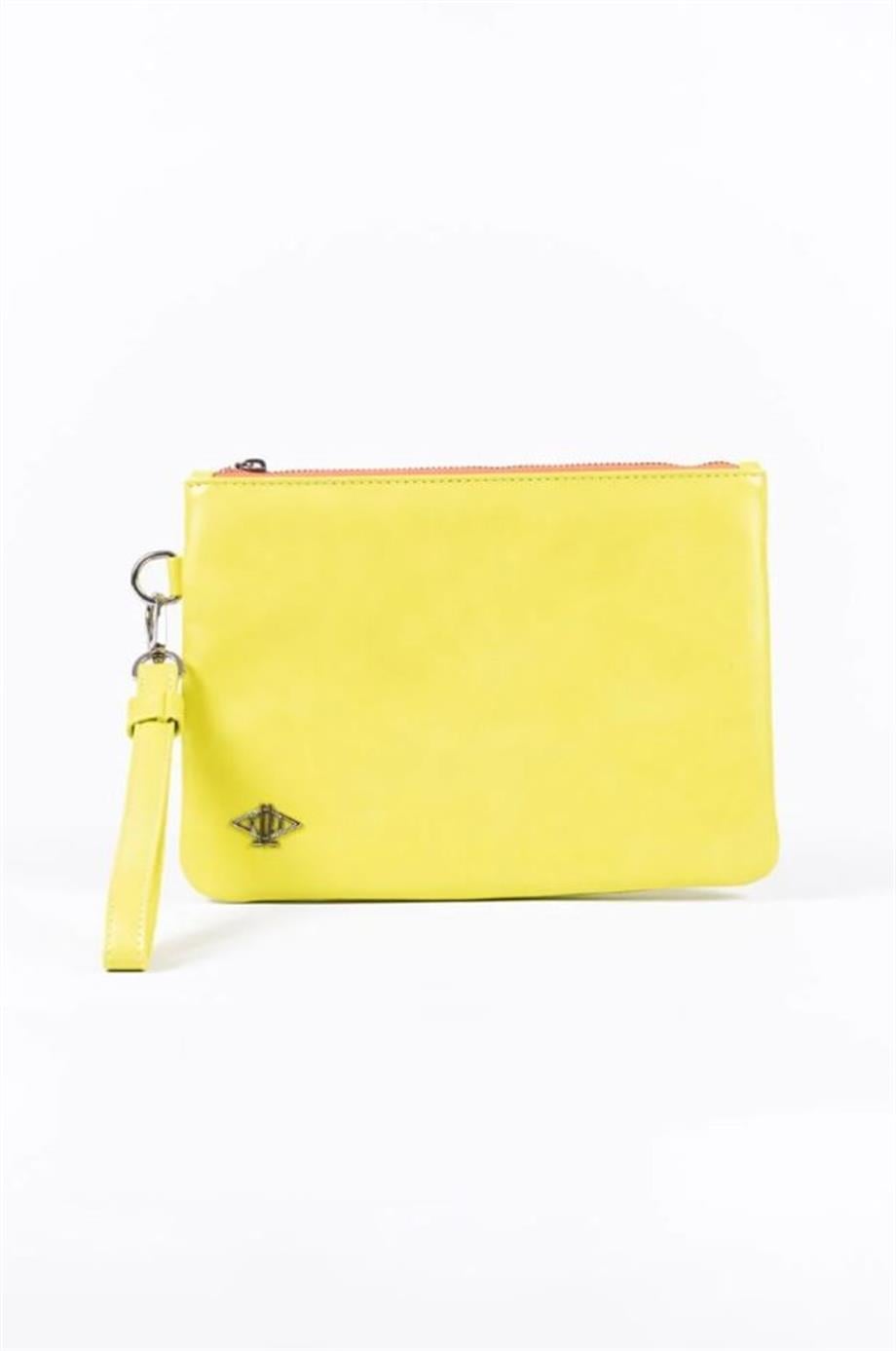 Dellel El Çantası Yaya Clutch Neon Yeşil_DLELC002