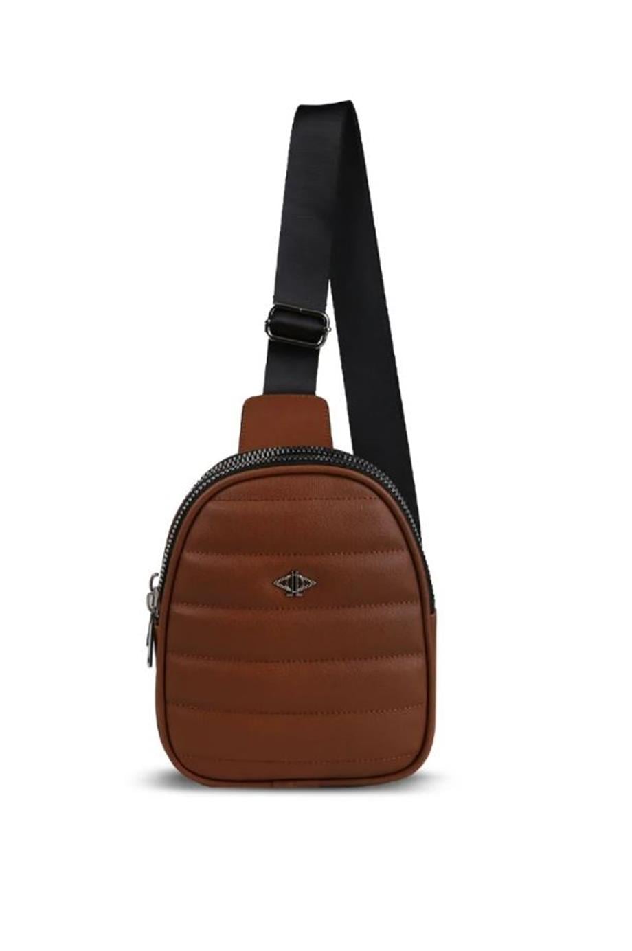 Dellel Tek Omuz Sırt Çantası Freebag Kahverengi_DLFREE002
