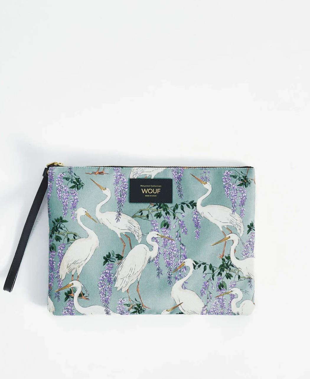 Wouf Clutch, El Çantası XLarge Pouch Heron_MXA240027