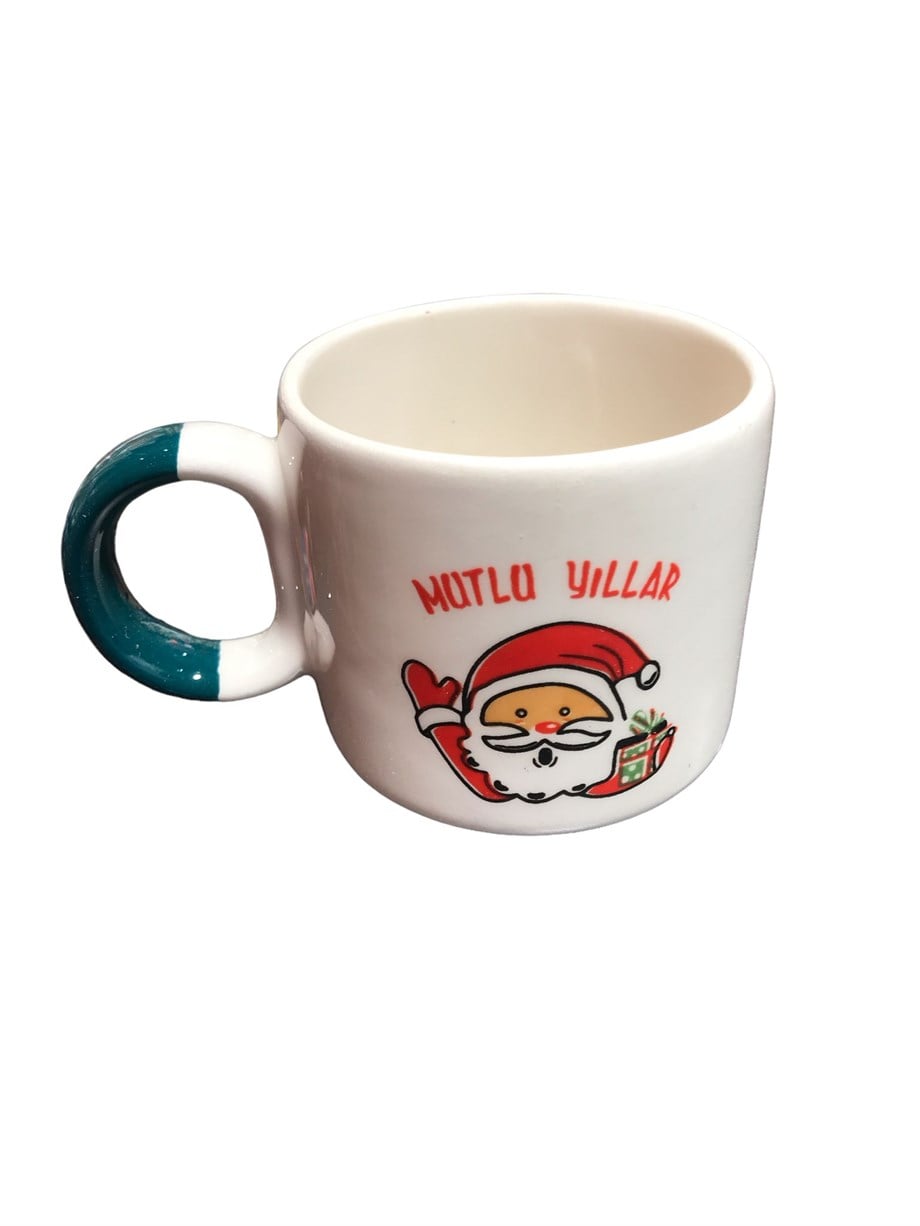 Hipster Deer Fincan Seramik Mutlu Yıllar Noel Baba 3_HDKUPYIL24