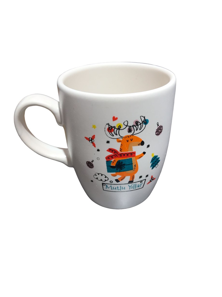 Hipster Deer Kupa Seramik Mutlu Yıllar Geyik 2_HDKUPYIL07