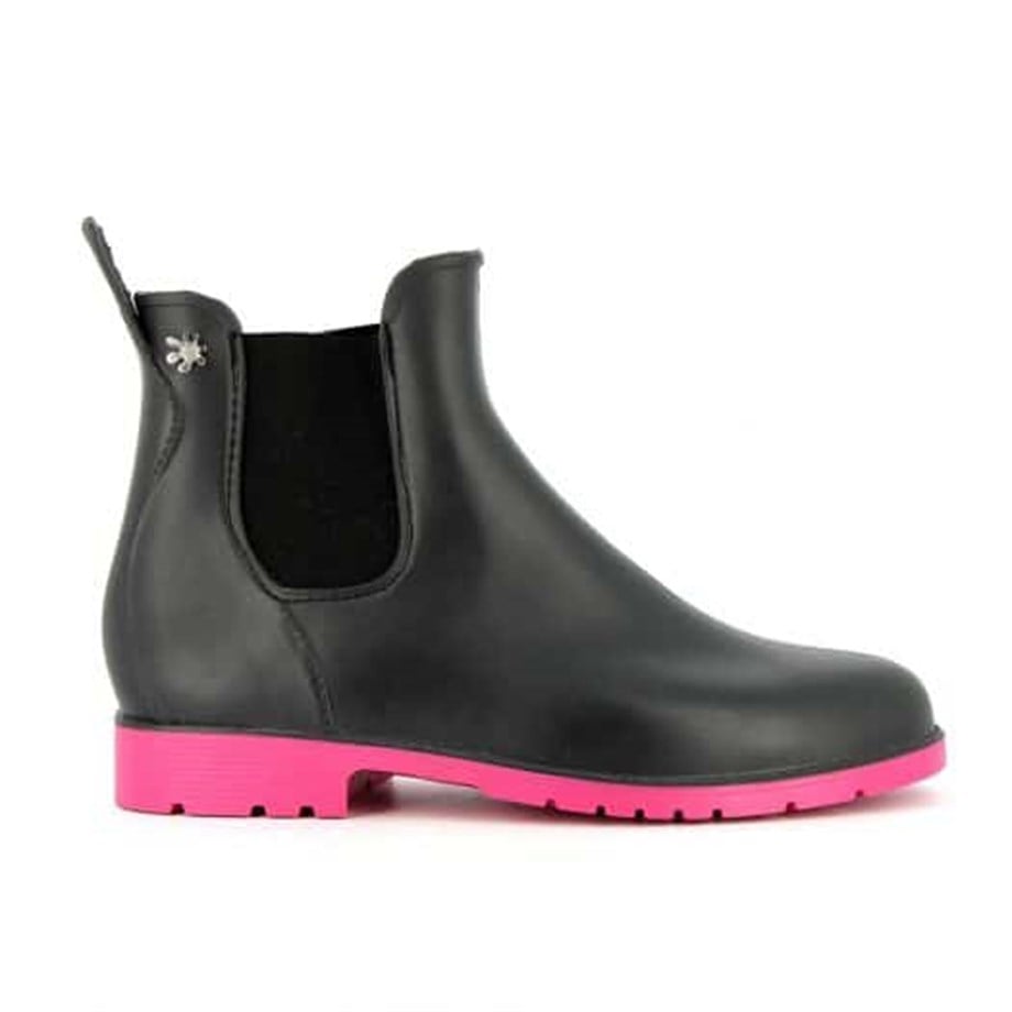 Meduse Kısa Bot Jumpy Anthracite Fuchsia_MEDUSEKISABOTFUSCHIA