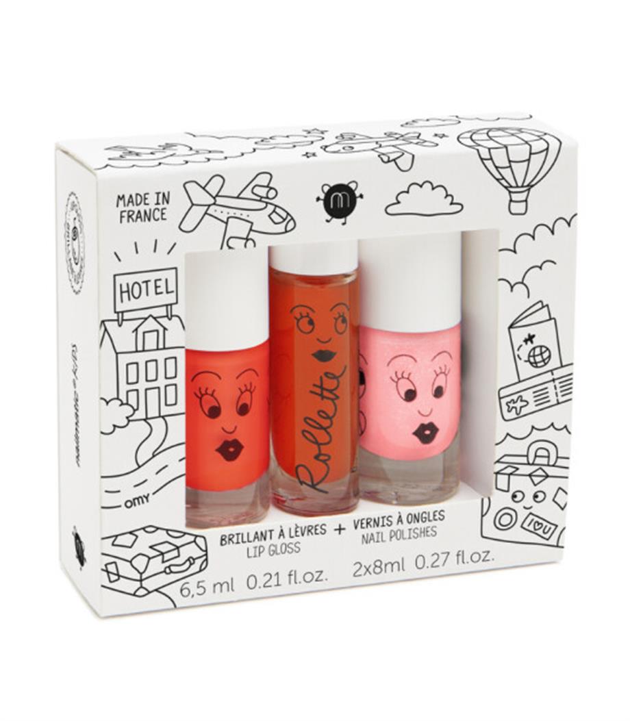 Nailmatic Kids Tırnak Cilası ve Dudak Parlatıcı Seti Amazing Trip_301AMAZINGTRIP