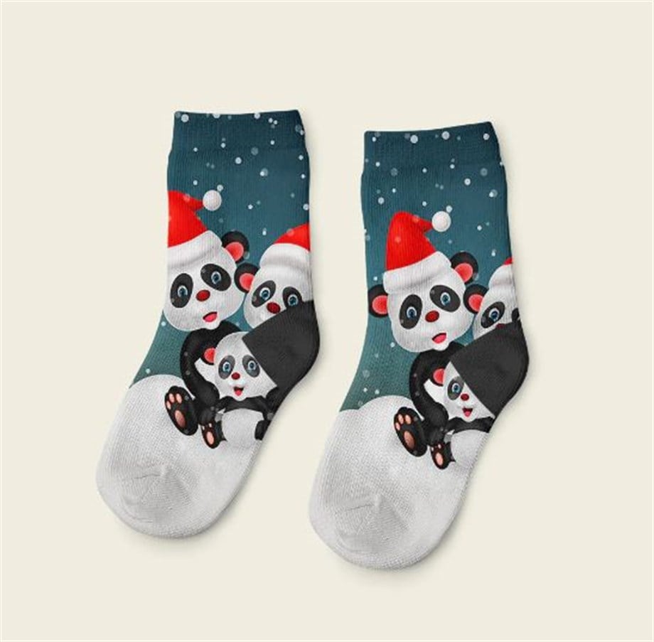 Ogobongo Soket Çorap Yılbaşı Panda_04055
