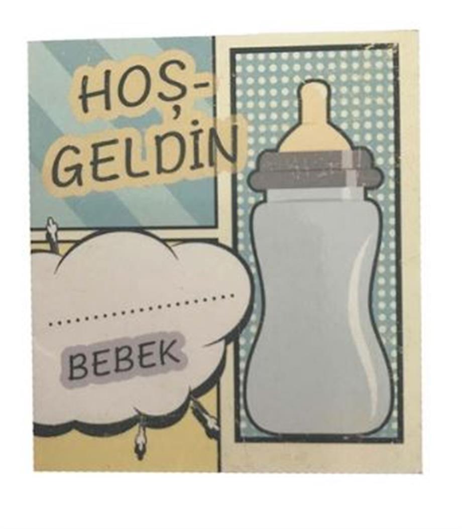 Pape Mini Teprik Kartı Hoşgeldin Bebek Mavi_PK01-6733