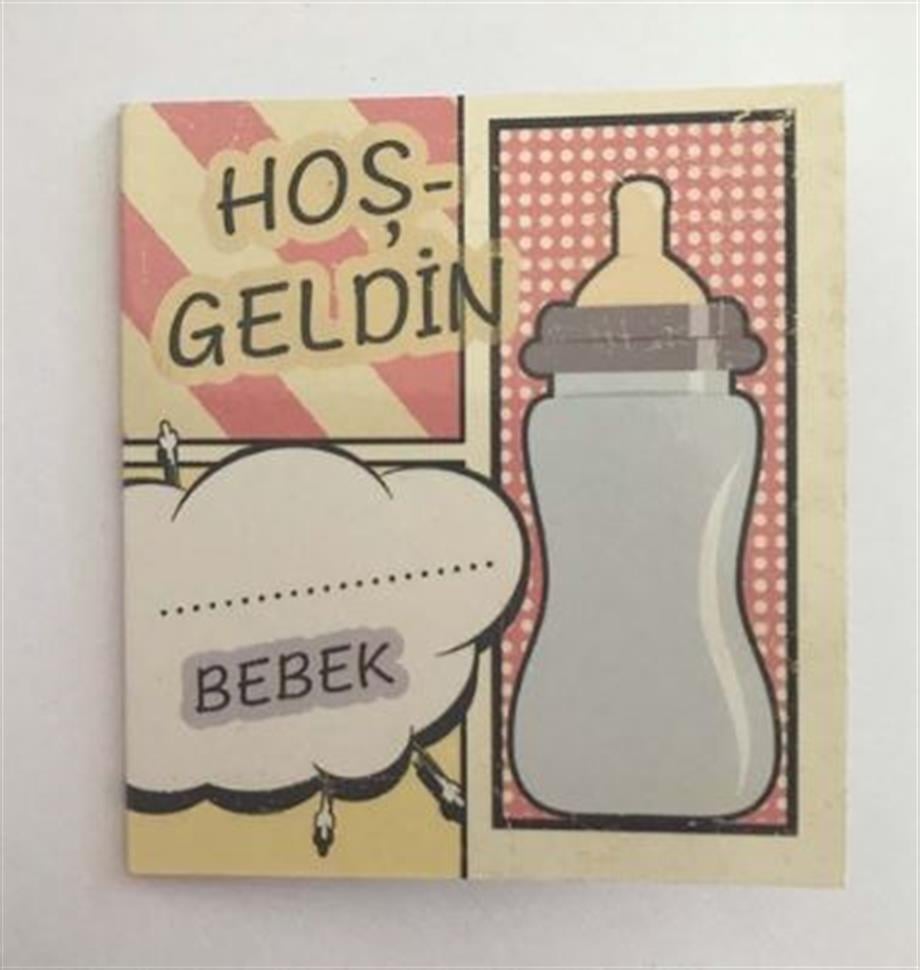 Pape Mini Teprik Kartı Hoşgeldin Bebek Pembe_PK01-6734