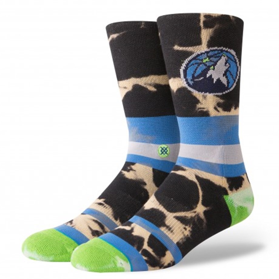 Stance Erkek Basketbol Çorabı NBA Timberwolves Acid Wash Blue_M558C18TIM-BLU