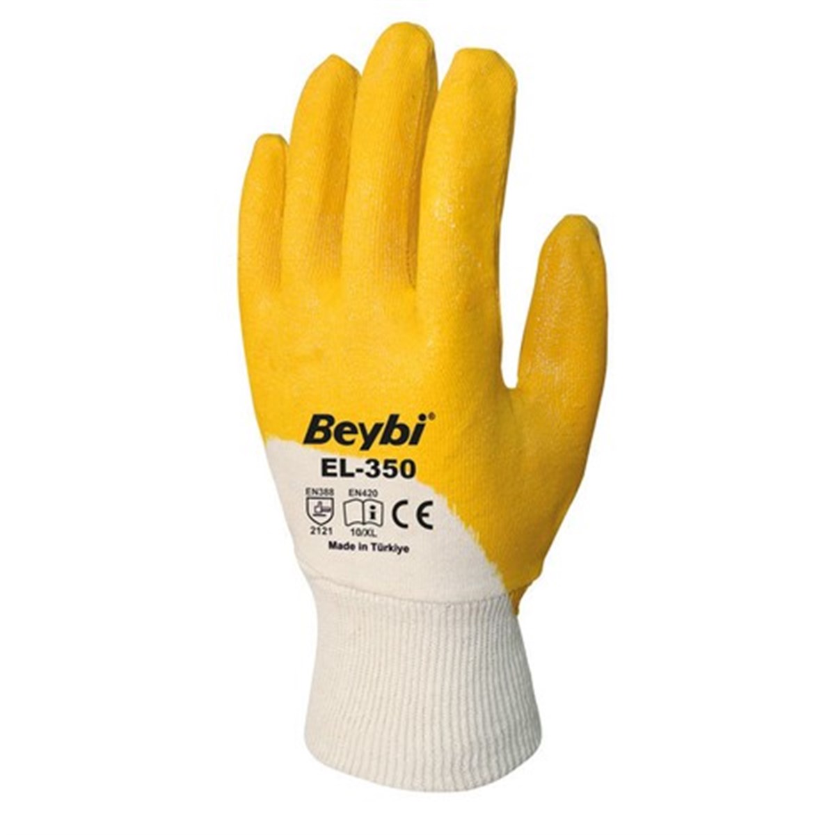 Beybi EL-350 Sarı-Beyaz Nitril Eldiven